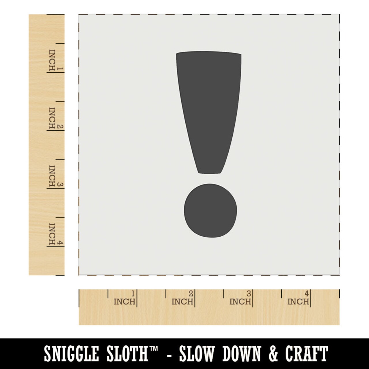 Exclamation Mark Punctuation Wall Cookie DIY Craft Reusable Stencil